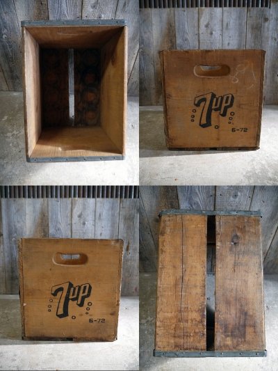 画像3: ビンテージ 7up ウッドボックス D