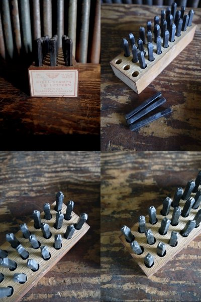 画像2: ビンテージ　STEEL　LETTERS　STAMPS　セット　A
