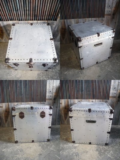 画像1: ビンテージ　USA　アルミ大型トランクケース　