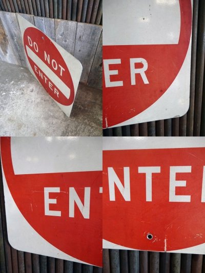 画像2: ビンテージ　DO　NOT　ENTER　ロードサイン　