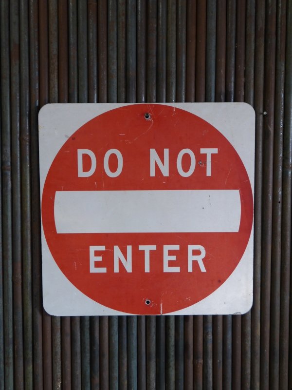 画像1: ビンテージ　DO　NOT　ENTER　ロードサイン　 (1)
