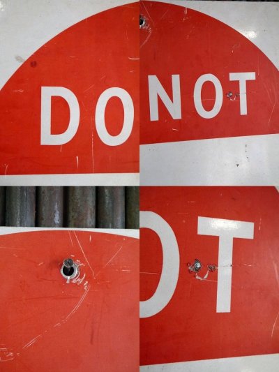 画像1: ビンテージ　DO　NOT　ENTER　ロードサイン　
