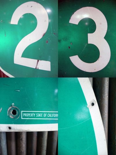 画像2: ビンテージ　CALIFORNIA　２３　ロードサイン　