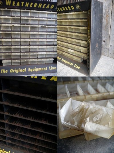 画像1: ビンテージ WEATHERHEAD 大型パーツキャビネット