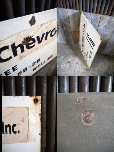 画像2: ビンテージ 　Chevron(TEXACO)　ホーローサイン　