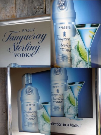 画像1: ビンテージ Tanqueray Sterling VODKA パブミラー