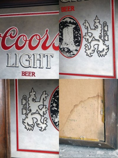 画像2: ビンテージ　Coors　Light　BEER　パブミラー　