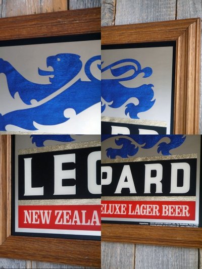 画像1: ビンテージ LEOPARD パブミラー