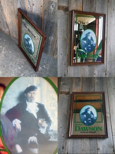 画像2: ビンテージ　PETER　DAWSON　パブミラー