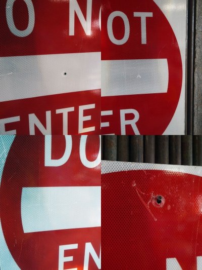 画像1: USA　DO　NOT　ENTER　特大ロードサイン　