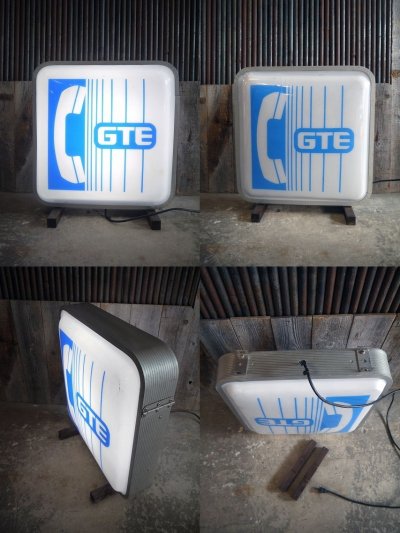 画像2: ビンテージ　GTE　PHONE　ライトサイン