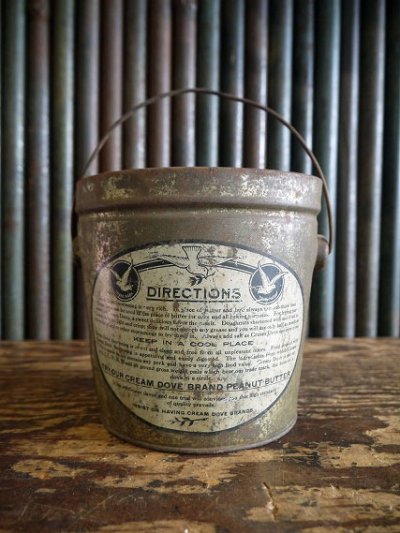 画像1: ビンテージ　CREAM　DOVE　SHORTENING　ミニバケツ