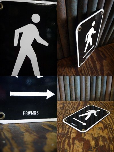 画像2: ビンテージ　Cross Street Push Button　ミニサイン