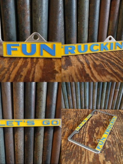画像2: ビンテージ　LET’S　GO　FUN　TRUCKIN'　ナンバープレートフレーム