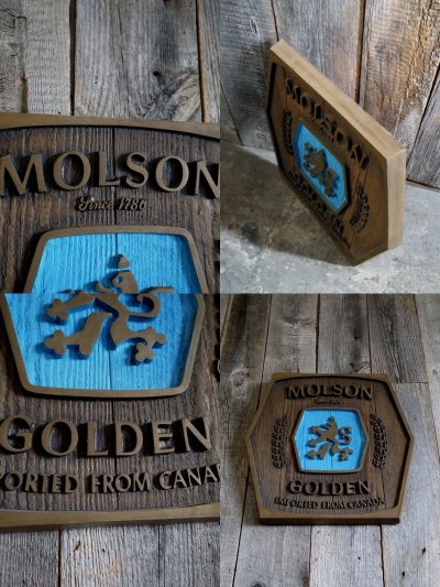 画像1: ビンテージ MOLSON GOLDEN 看板