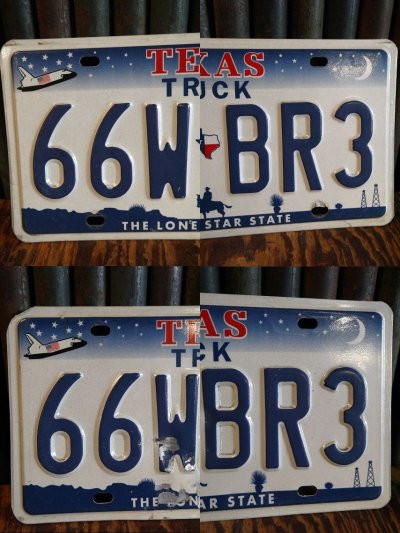 画像1: USA　TEXAS　TRUCK　ナンバープレートセット　