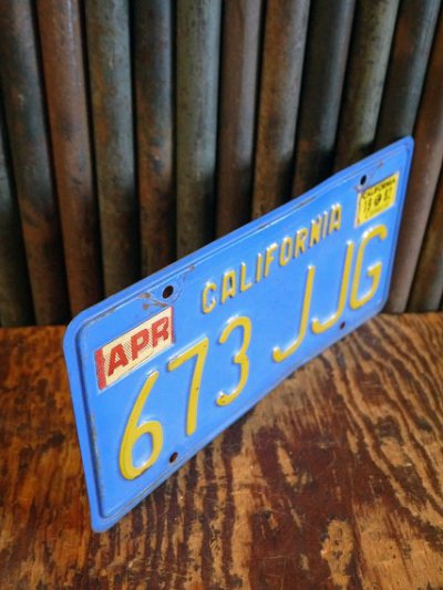 画像1: ビンテージ　CALIFORNIA　ナンバープレート　F