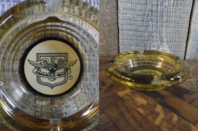 画像1: ビンテージ　AMERICA₋WEST　ガラス灰皿　