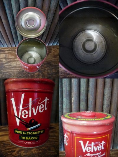 画像2: ビンテージ Velvet PIPE&CIGARETTE TOBACCO缶 A