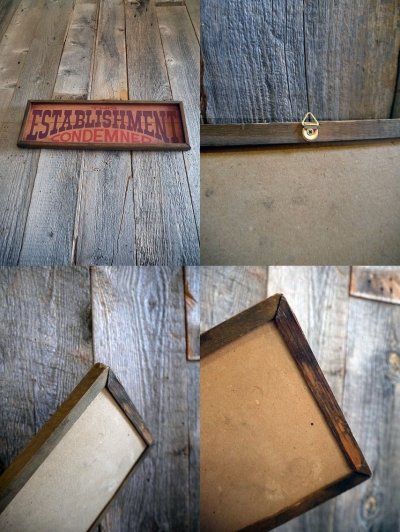 画像2: ビンテージ THIS ESTABLISHMENT CONDEMNED サイン