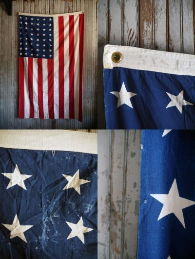 画像1: ビンテージ USA 48STAR 大型星条旗 B