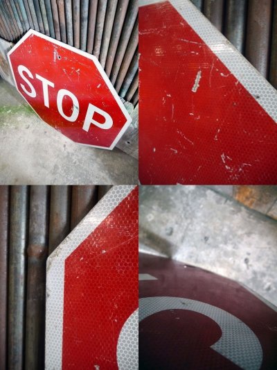 画像2: ビンテージ STOP 大型ロードサイン C