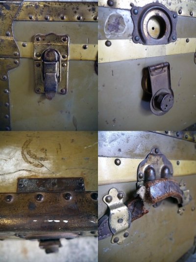 画像1: アンティーク ANCHOR BRAND 大型トランクケース