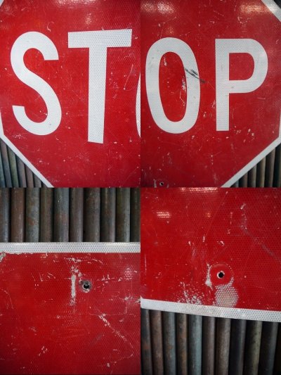 画像1: ビンテージ STOP 大型ロードサイン C