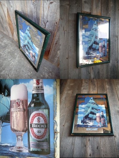 画像2: ビンテージ　BECK'S　パブミラー　