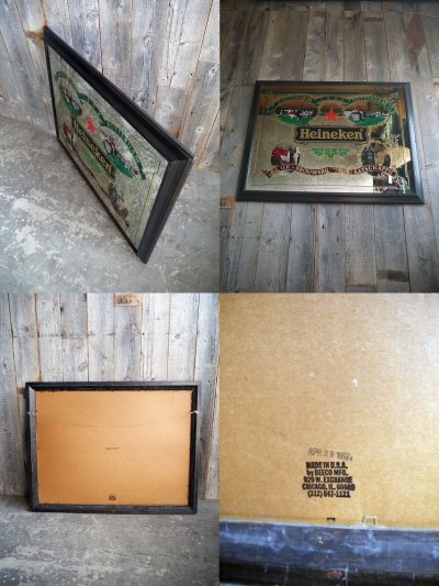 画像3: ビンテージ　Heineken　大型パブミラー