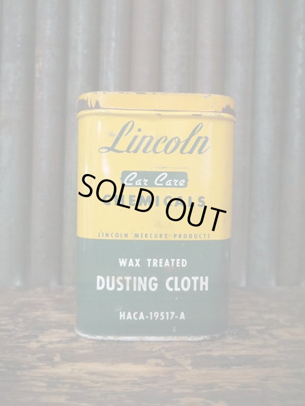画像1: ビンテージ　Lincoln　DUSTING　CLOTH缶　 (1)