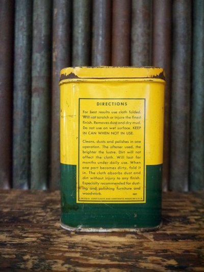 画像1: ビンテージ Lincoln DUSTING CLOTH缶