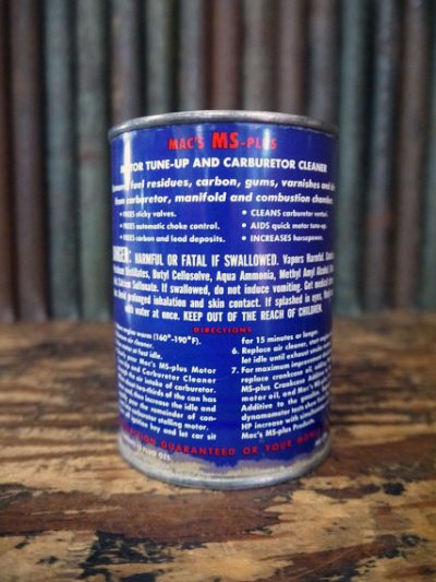 画像1: ビンテージ MAC'S MS PLUS MOTOR TUNE-UP Cleaner缶