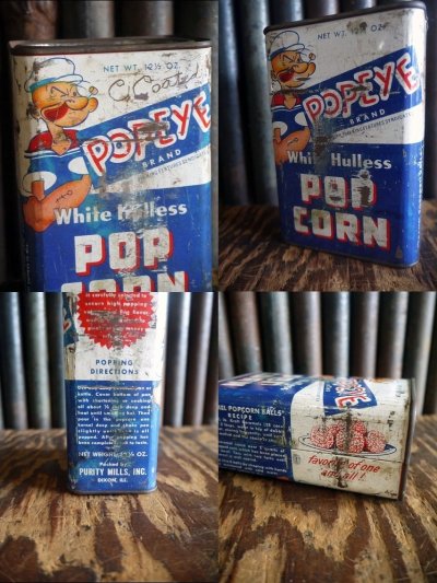 画像2: ビンテージ POPEYE POPCORN缶