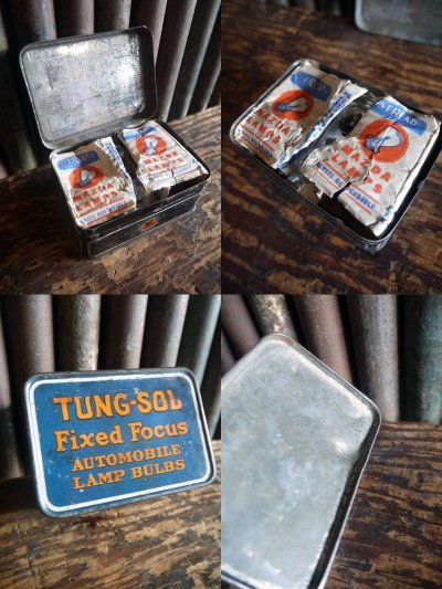 画像1: ビンテージ　TUNG₋SOL　AUTOMOBILE　LAMP　BULBS　ブリキケース 　