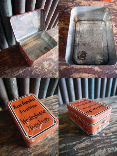 画像1: ビンテージ　Westing　House　MAZDA　LAMPS　ブリキケース 　B