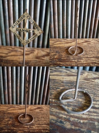 画像3: ビンテージ　RAILROAD　CROSSING　DANGER　ミニチュアサイン