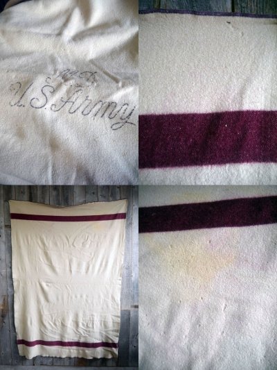 画像1: ビンテージ　U.S.　ARMY　ブランケット