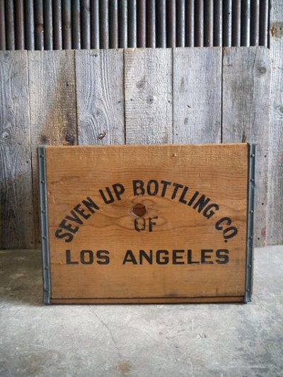 画像1: ビンテージ 7up ウッドボックス G