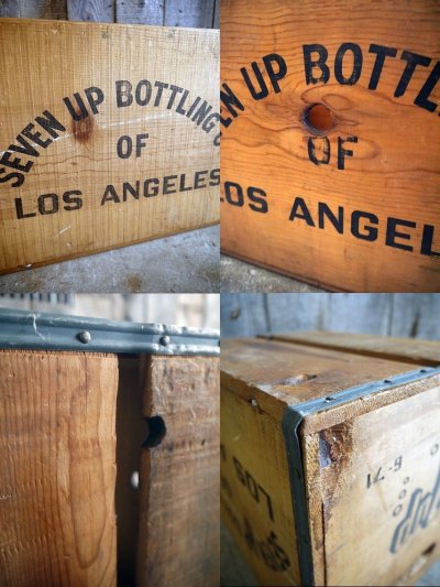 画像2: ビンテージ 7up ウッドボックス G