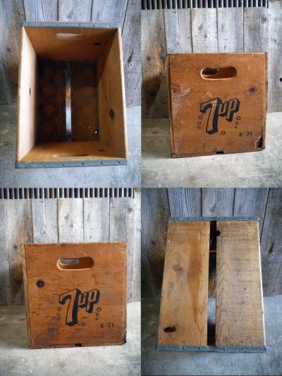 画像3: ビンテージ 7up ウッドボックス G