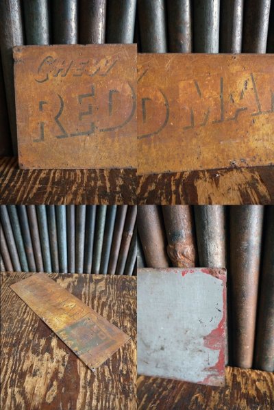 画像2: ビンテージ　CHEW　RED　MAN　メタルサイン