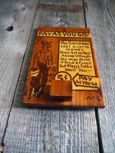 画像2: ビンテージ　PAYS　AS　YOU　GO！　壁掛け