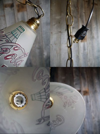 画像3: ビンテージ Coca-Cola 吊り下げランプ