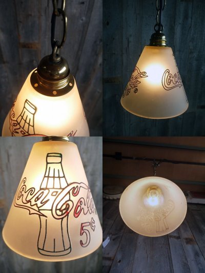 画像2: ビンテージ Coca-Cola 吊り下げランプ