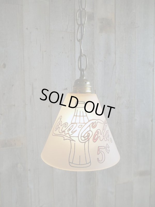 画像1: ビンテージ　Coca-Cola　吊り下げランプ (1)