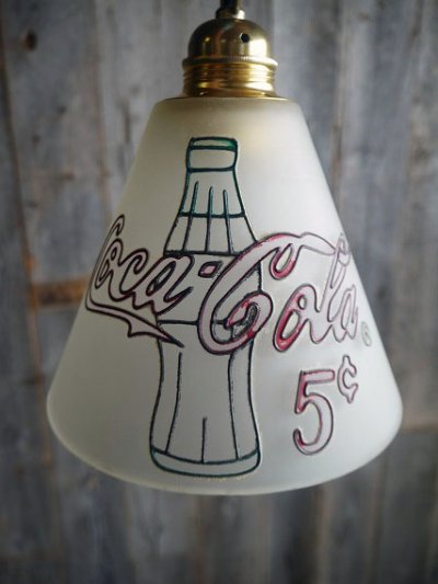 画像1: ビンテージ Coca-Cola 吊り下げランプ