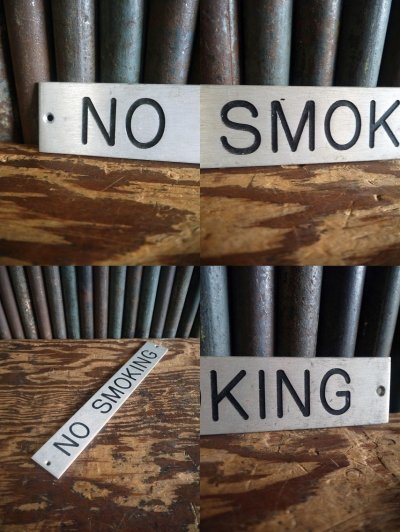 画像2: ビンテージ NO SMOKING サイン C