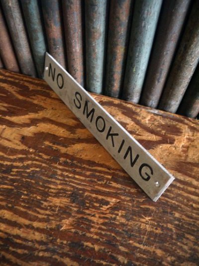 画像1: ビンテージ　NO　SMOKING　サイン　A