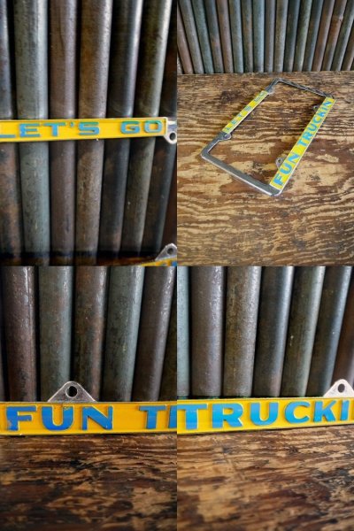 画像2: ビンテージ　LET’S　GO　FUN　TRUCKIN'　ナンバープレートフレーム